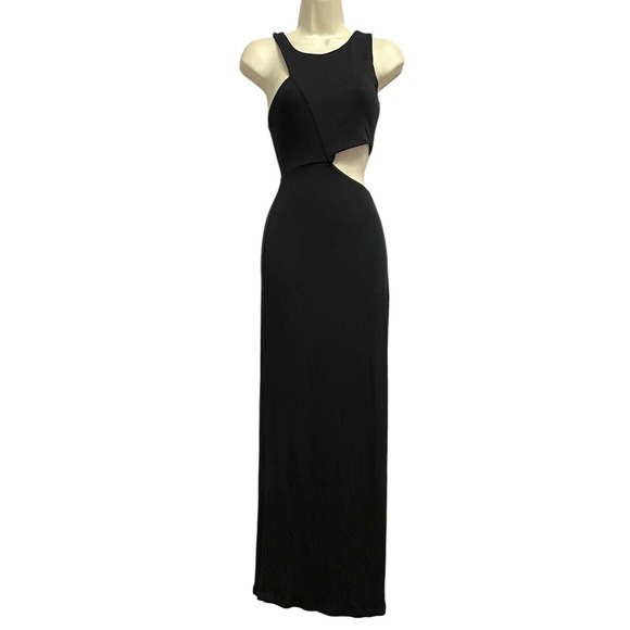 Riot Swim Dresses & Skirts - Riot Swim Lounge Maxi Dress Womens XS Black Cutout Asymmetrical Ribbed Resort